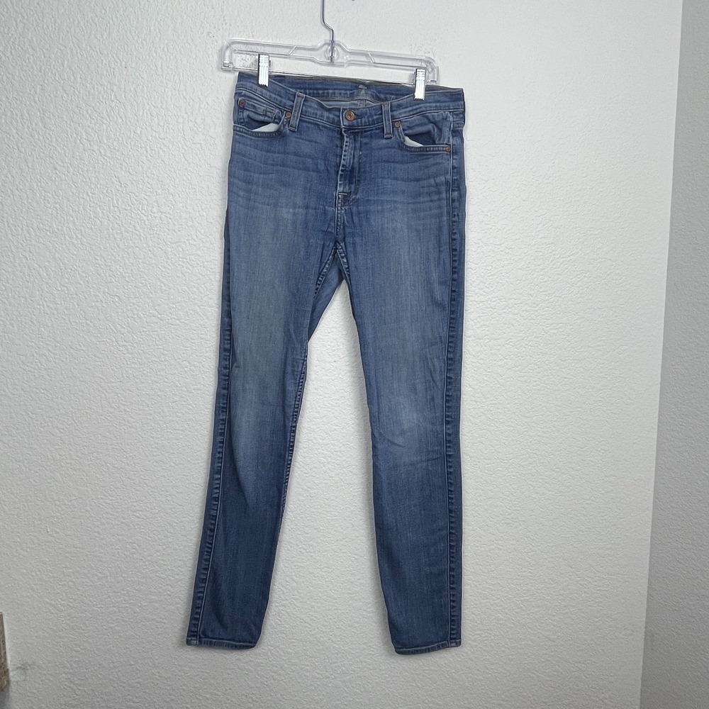 7 For All Mankind Skinny Jeans Womens 29 Blue Denim Medium Wash Streetwear‎